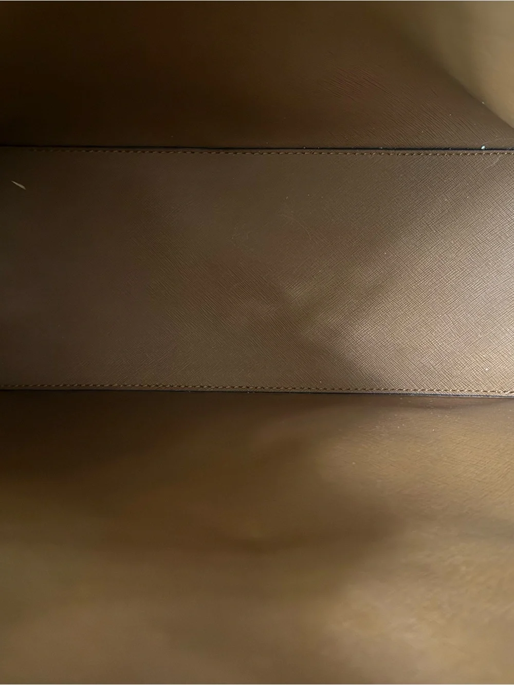 Michael Kors Cognac Pebbled Leather Tote with Gold Hardware